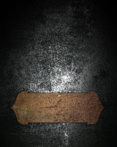Plantilla de diseño textura de metal grunge con placa oxidada —  Fotos de Stock