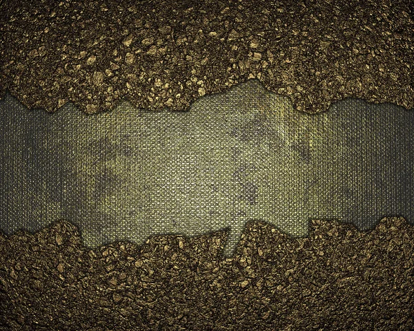 Χρυσή σκόνη φόντο με τη ρωγμή και grunge μέταλλα. πρότυπο σχεδίασης — Φωτογραφία Αρχείου