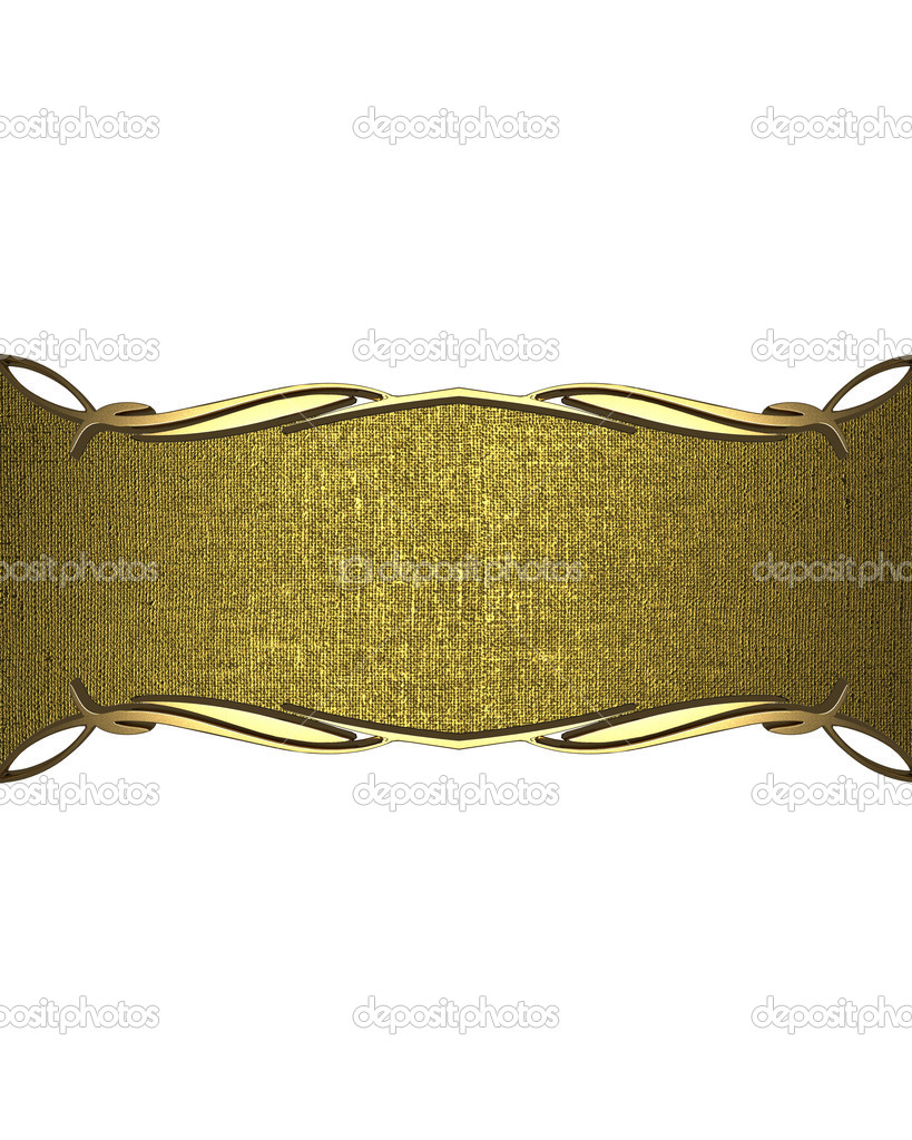 Gold Nameplate With Gold Ornate Edges Isolated On White Background Design Template Stock Photo By C Swevil