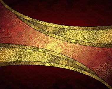 kırmızı arka plan ile bir altın kesme. tasarım şablonu