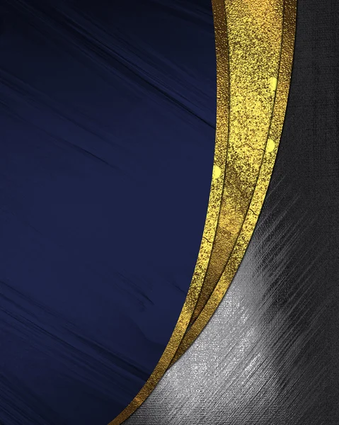 Blauer Hintergrund mit Goldausschnitt. Designvorlage — Stockfoto