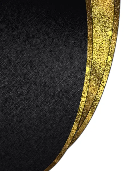 Black background with gold cutout on white background — Stock Photo, Image