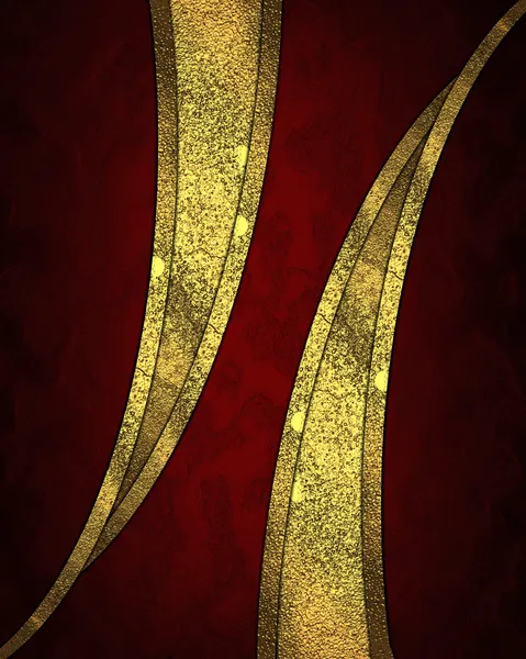 红色背景与黄金的剪影。设计模板 — 图库照片