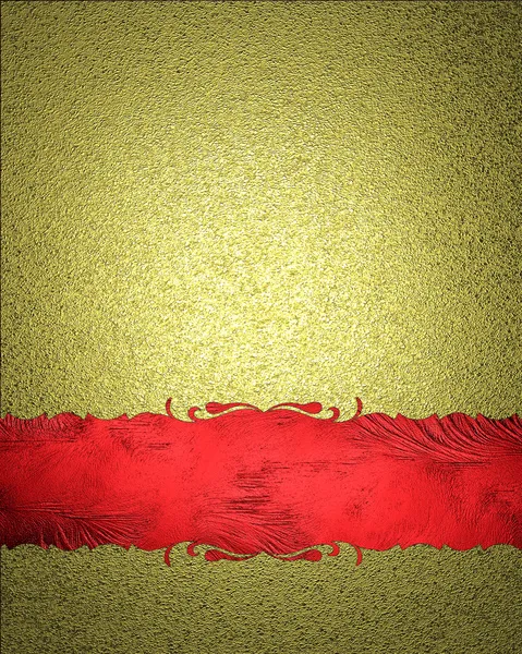 Grunge fundo dourado com um sinal vermelho padrões — Fotografia de Stock