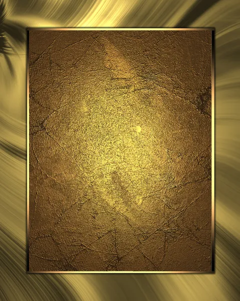 Золота текстура з золотими хвилями і золотою тарілкою. Шаблон для дизайну — стокове фото