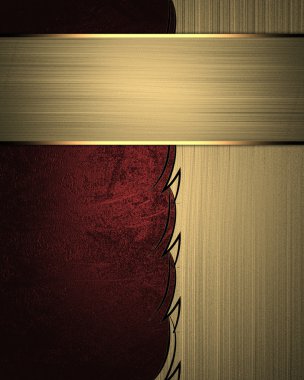 keskin kenarları ile altın bir kenar ile kırmızı grunge arka plan