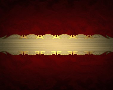 Kırmızı doku desenleri ile altın kemer ile. tasarım şablonu.