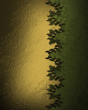 Altın ve yeşil bir arka plan