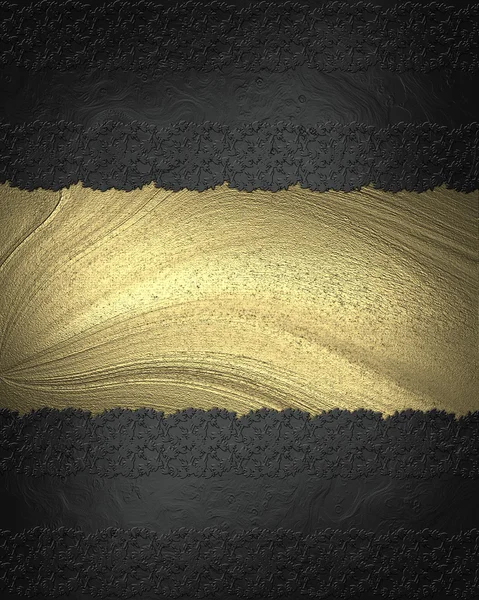 Black background with gold cutout. Design template — Stock Photo, Image