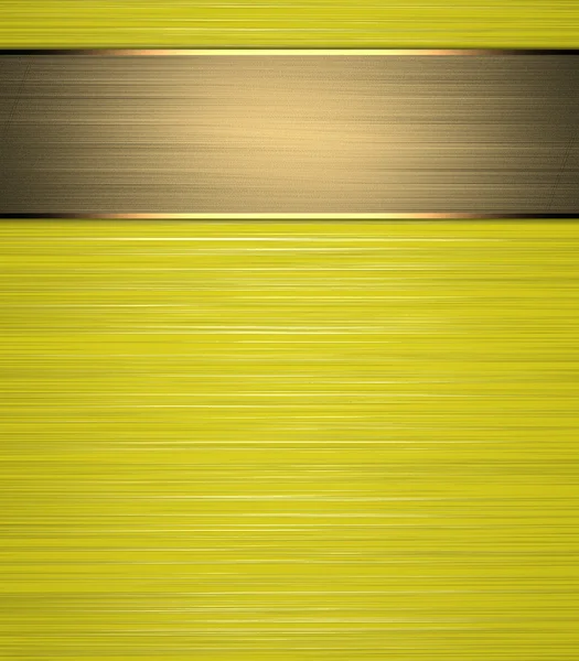 Gul abstrakt bakgrund linjer textur med guld band — Stockfoto