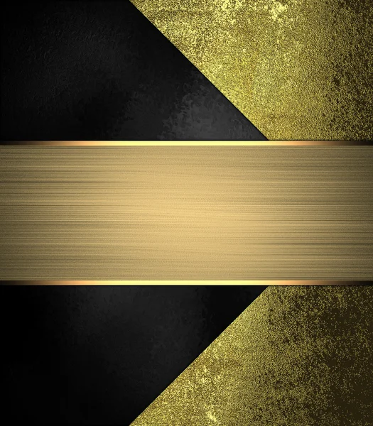 Black background with gold corners. Design template. — Stock Photo, Image