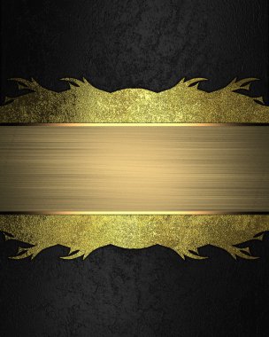 siyah doku desenleri ile Altın plakalı. tasarım şablonu