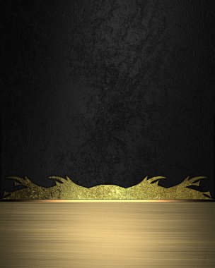 siyah doku desenleri ile Altın plakalı. tasarım şablonu