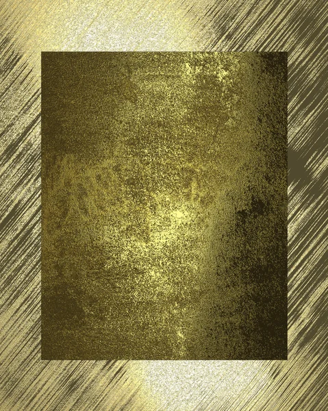 Placa de ouro velho em um fundo abstrato — Fotografia de Stock