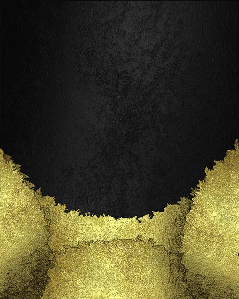 Oro desgarrado bordes sobre un fondo negro abstracto — Foto de Stock