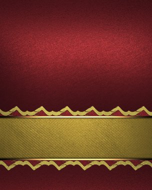 Altın sarı bir kesme ile kırmızı zemin döşeme