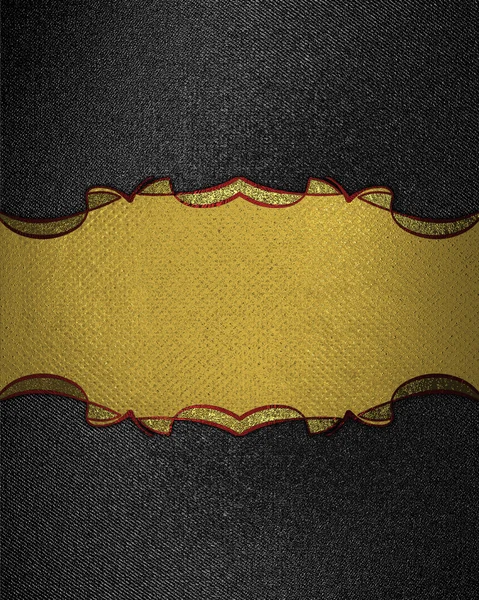Camas negras grunge con marco de oro. Plantilla para diseño. Plantilla — Foto de Stock