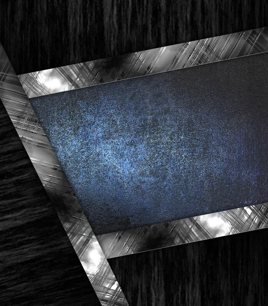 Fondo azul con bordes negros abstractos. Plantilla diseño . — Foto de Stock