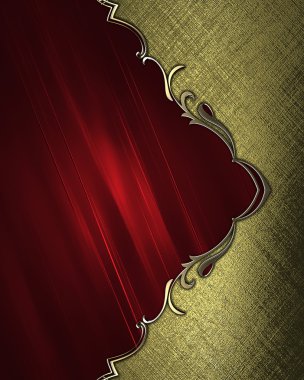 kırmızı arka plan ile altın altın köşeler ile döşeme. tasarım şablonu. Tasarım sitesi