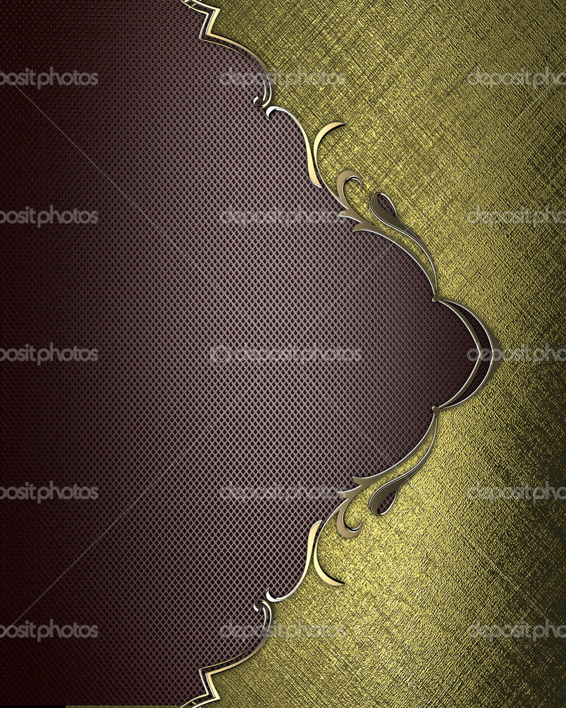 Fondo abstracto marrón con esquinas doradas con adorno dorado. Plantilla de  diseño Sitio de diseño — Foto de stock #46129941 © SWEviL, image size:819x1024