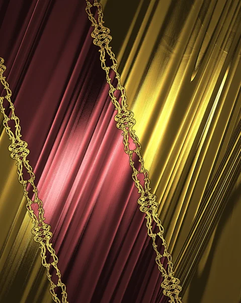 Abstracte gouden textuur met roze uitsparing met goud trim. Ontwerpsjabloon. ontwerp site — Stockfoto