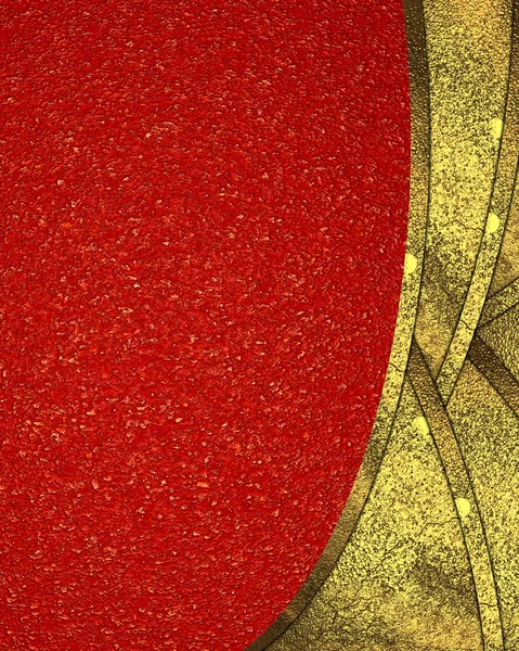 Fondo rojo con punto dorado, con capas límite abstractas de oro. Plantilla de diseño Sitio de diseño —  Fotos de Stock