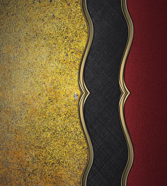 Gele achtergrond van rode en zwarte textuur. Ontwerpsjabloon. sjabloon voor site — Stockfoto