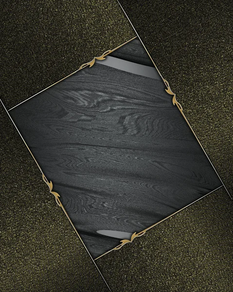 コーナーで暗く豊富な材料で抽象的な黒い銘板。デザイン テンプレートです。サイトのテンプレート — ストック写真
