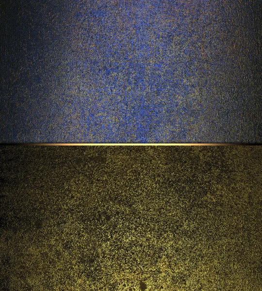 Grunge fondo azul con textura grunge oro oscuro. Plantilla de diseño Plantilla para el sitio — Foto de Stock