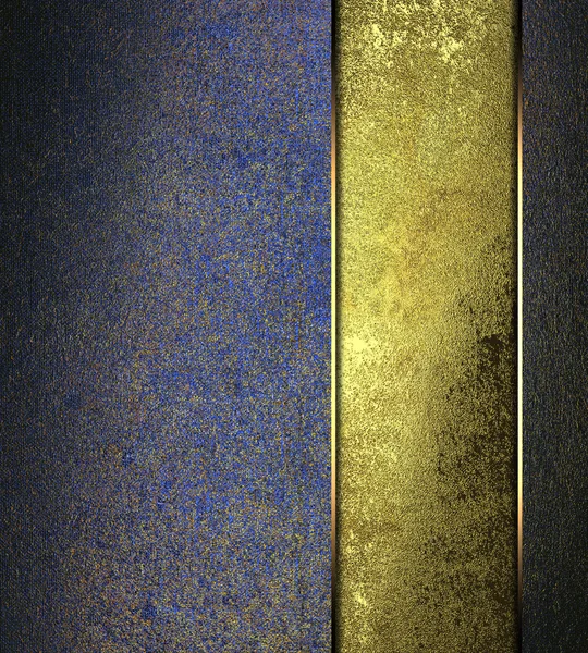 Grunge fond bleu avec découpe d'or. Modèle de conception. Site de conception — Photo