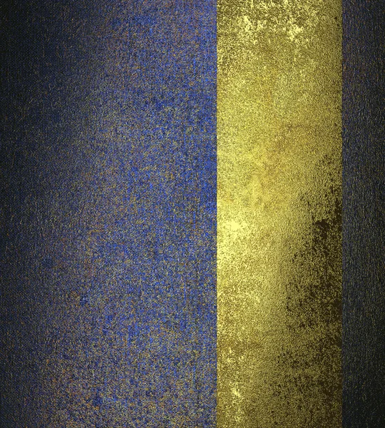 Grunge μπλε φόντο με το χρυσό κορδέλα. πρότυπο σχεδίασης. design site — Φωτογραφία Αρχείου
