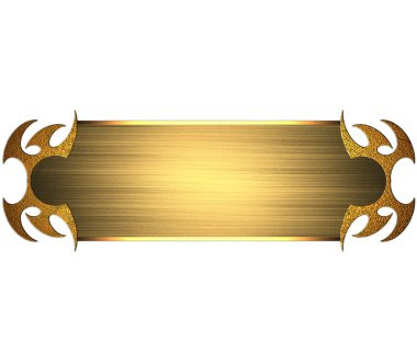 altın plaka üzerine beyaz arka plan desenleri ile. tasarım şablonu. Tasarım site