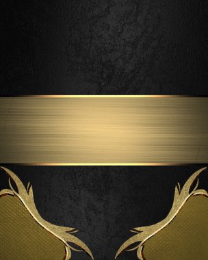 siyah dokulu ve metin için bir tabela ile altın köşeler. tasarım şablonu. Tasarım sitesi