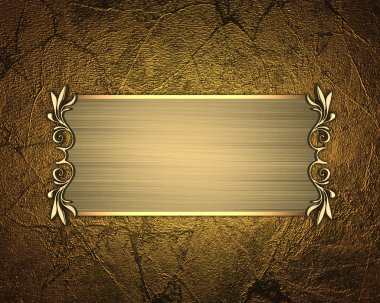 yazıt için şablon. altın arka plan ile altın tabela.