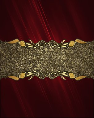 Tabela metni altın altın kum ile kırmızı zemin döşeme. metin için tasarım. Tasarım site