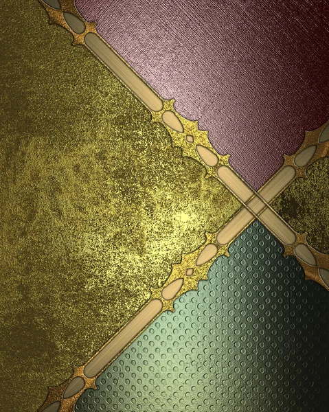 Background of different textures. Brown, green, gold. Design template. Design site