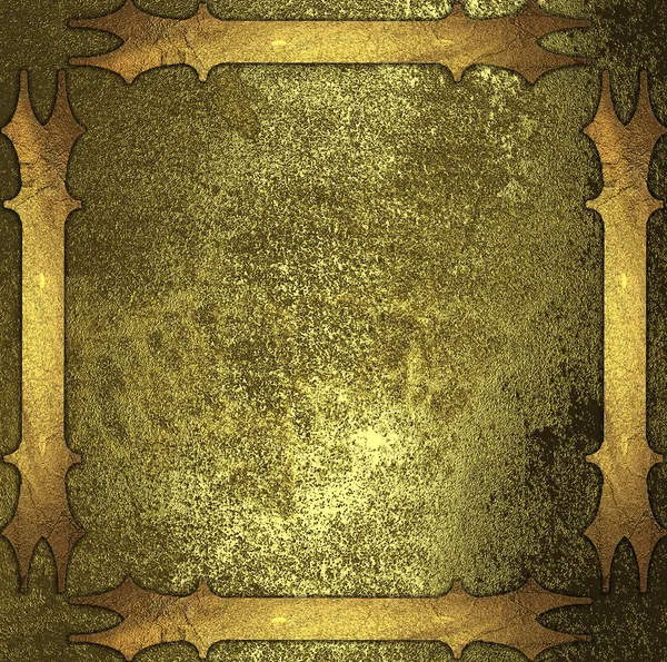 Schwarzer Grunge schäbiger Hintergrund mit Gold. Designvorlage. desig — Stockfoto