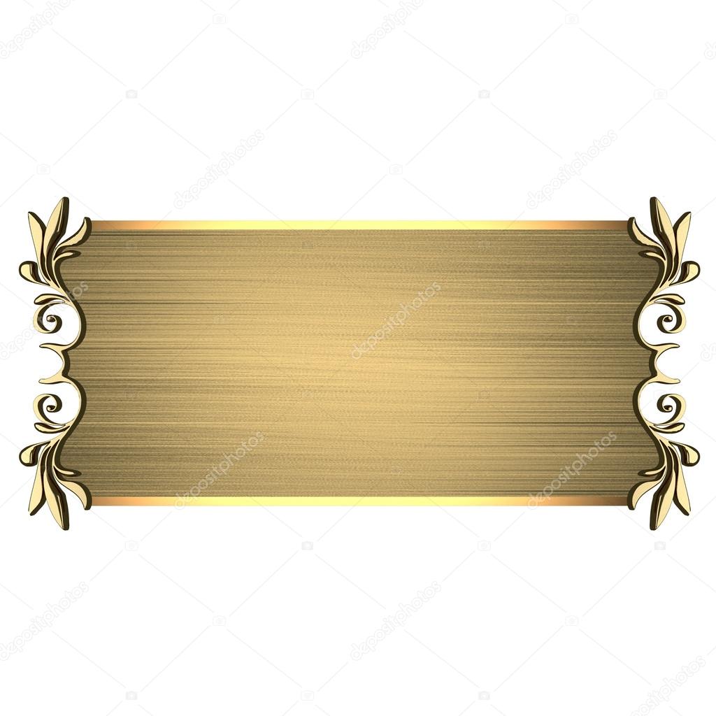 Gold Nameplate On White Background Design Template Design Site Royalty Free Photo Stock Image By C Swevil