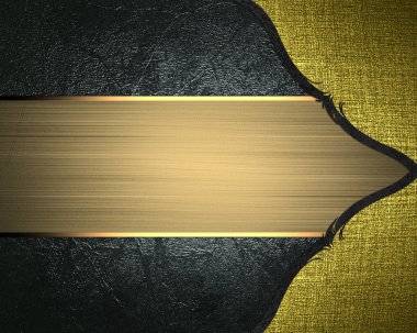 yeşil arka plan ile altın köşeler ve metin için altın levha. tasarım şablonu. Tasarım sitesi