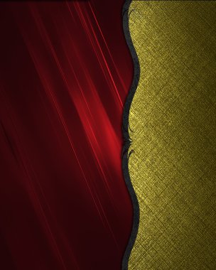 Kırmızı ve altın arka plan siyah trim tarafından ayrılmış. tasarım şablonu. Tasarım sitesi