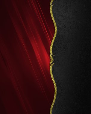 Kırmızı ve siyah arka plan altınları döşeme ile ayrılmış. tasarım şablonu. Tasarım sitesi