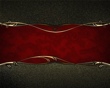 eski püskü siyah arka plan ile kırmızı tabela ve altın trim. tasarım şablonu. Tasarım sitesi