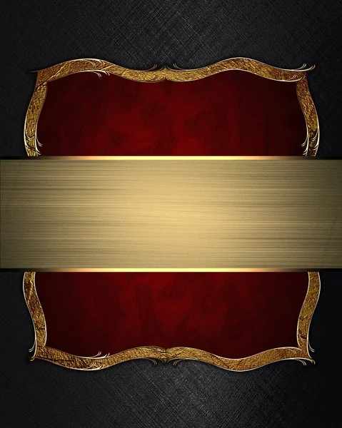 altın altın trim ve kurdele ile metnin kırmızı plakalı siyah arka plan. tasarım şablonu. Tasarım sitesi