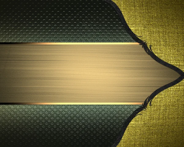 yeşil arka plan ile altın köşeler ve metin için altın levha. tasarım şablonu. Tasarım sitesi