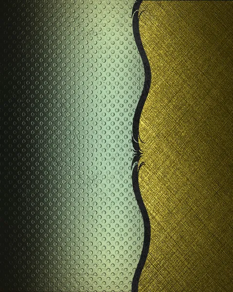Fondo verde y dorado separado por borde negro. Plantilla de diseño Sitio de diseño — Foto de Stock