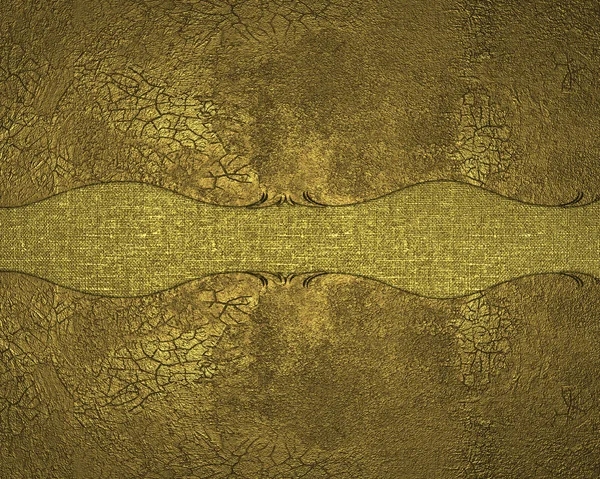 Золотая текстура дерева с золотой огранкой. Дизайн шаблона. Дизайн сайта — стоковое фото