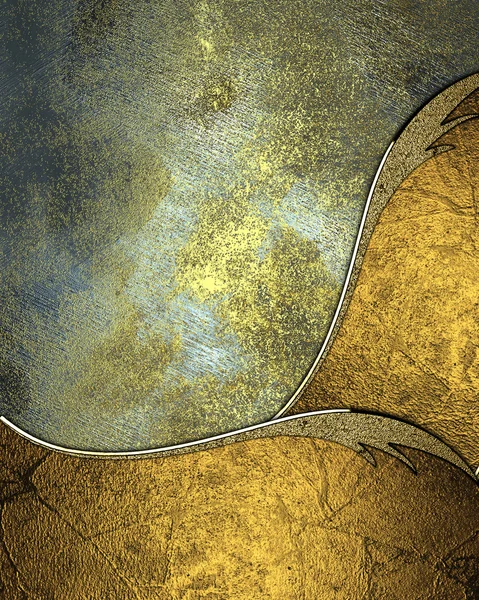 Shabby Grunge Hintergrund aus Metall mit Goldplatten. Designvorlage. Designseite — Stockfoto
