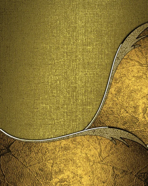 Background of golden fabric with grunge plates. Design template. Design site — Stock Photo, Image