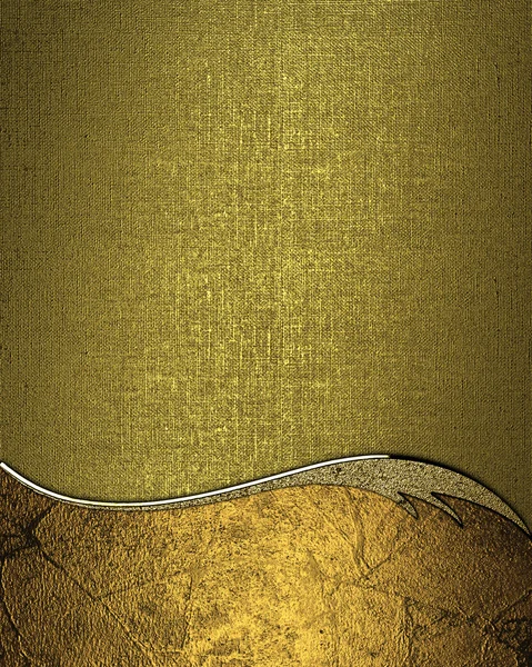 Grunge plaka ile altın kumaşın arka plan. tasarım şablonu. Tasarım sitesi — Stok fotoğraf
