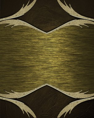 Altın çerçeve ile soyut kahverengi kenarları. tasarım şablonu. Tasarım sitesi